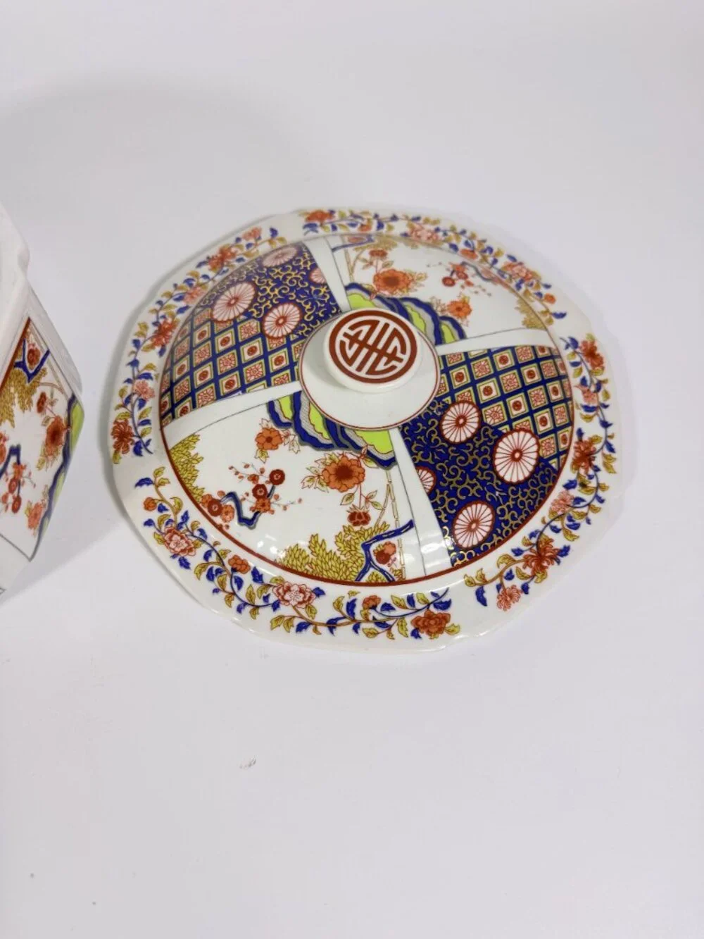 Tureen Covered Bowl Serving Dish Imari Tatung Chinaware Datong Vintage Cathay Oc